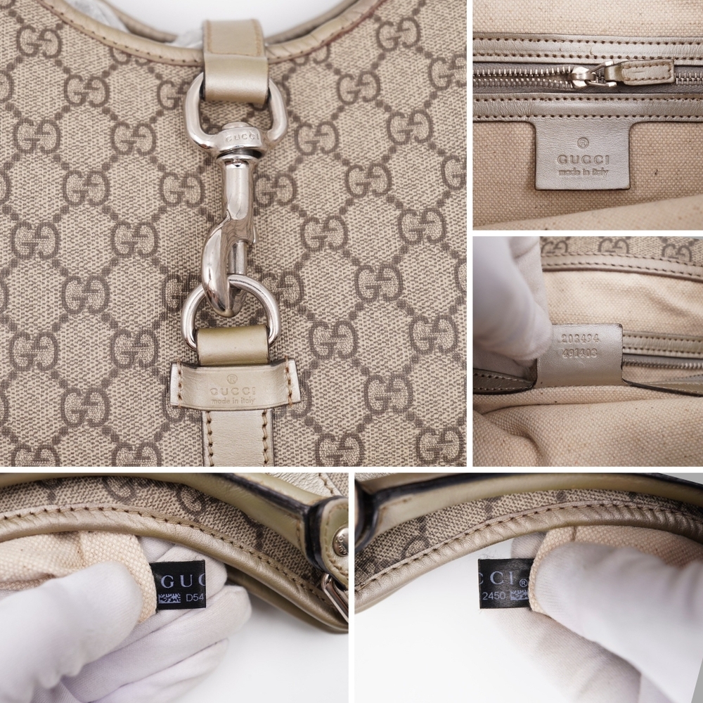 ❌️❌️SOLD❌️❌️BW04 💕 GUCCI GG Plus Monogram Jackie Hobo Bag - Picture 7 of 13